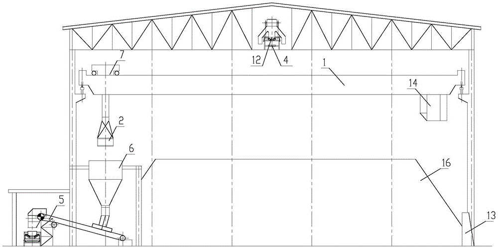 Grab Overhead Crane Warehouse