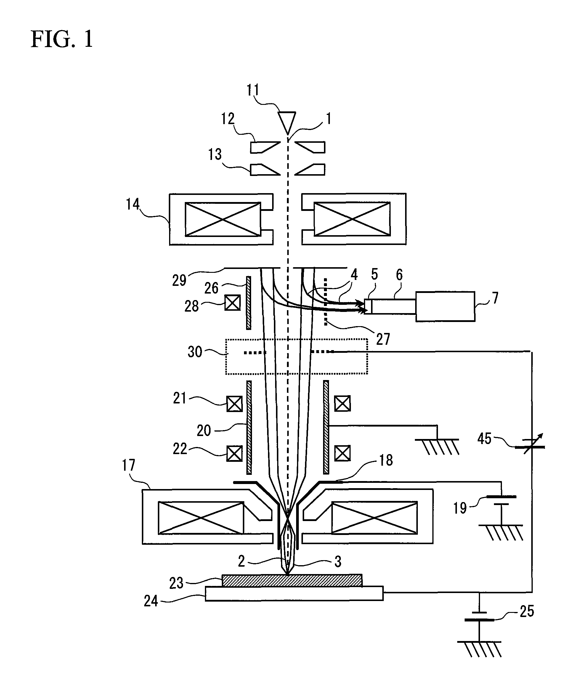 Scanning Electron Microscope Having Time Constant Measurement Capability