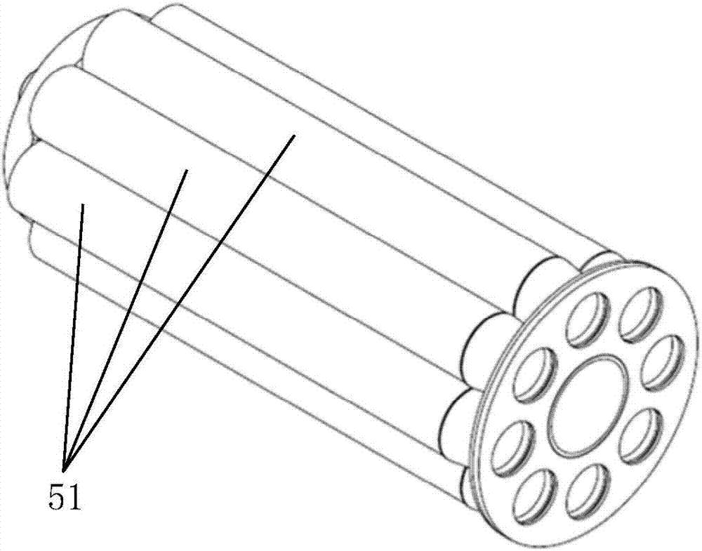 Multi-pipe gas-state fuel mixer using in-pipe mixers