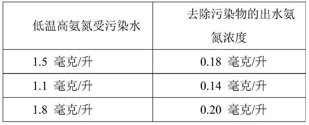 Two-stage deep-bed upward flow composite filter material biological filter and method for treating low-temperature high-ammonium-nitrogen polluted water by utilizing same