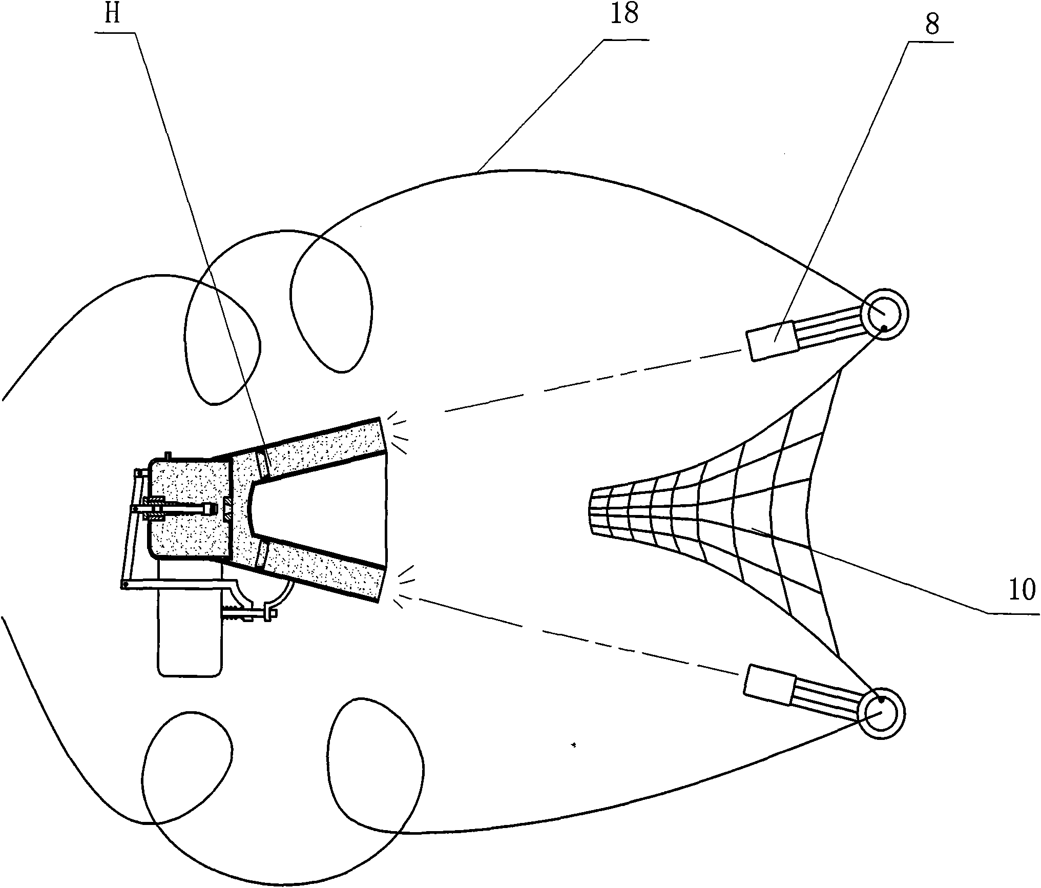 Cod-end structure for recovering marine returning capsule in high sea state