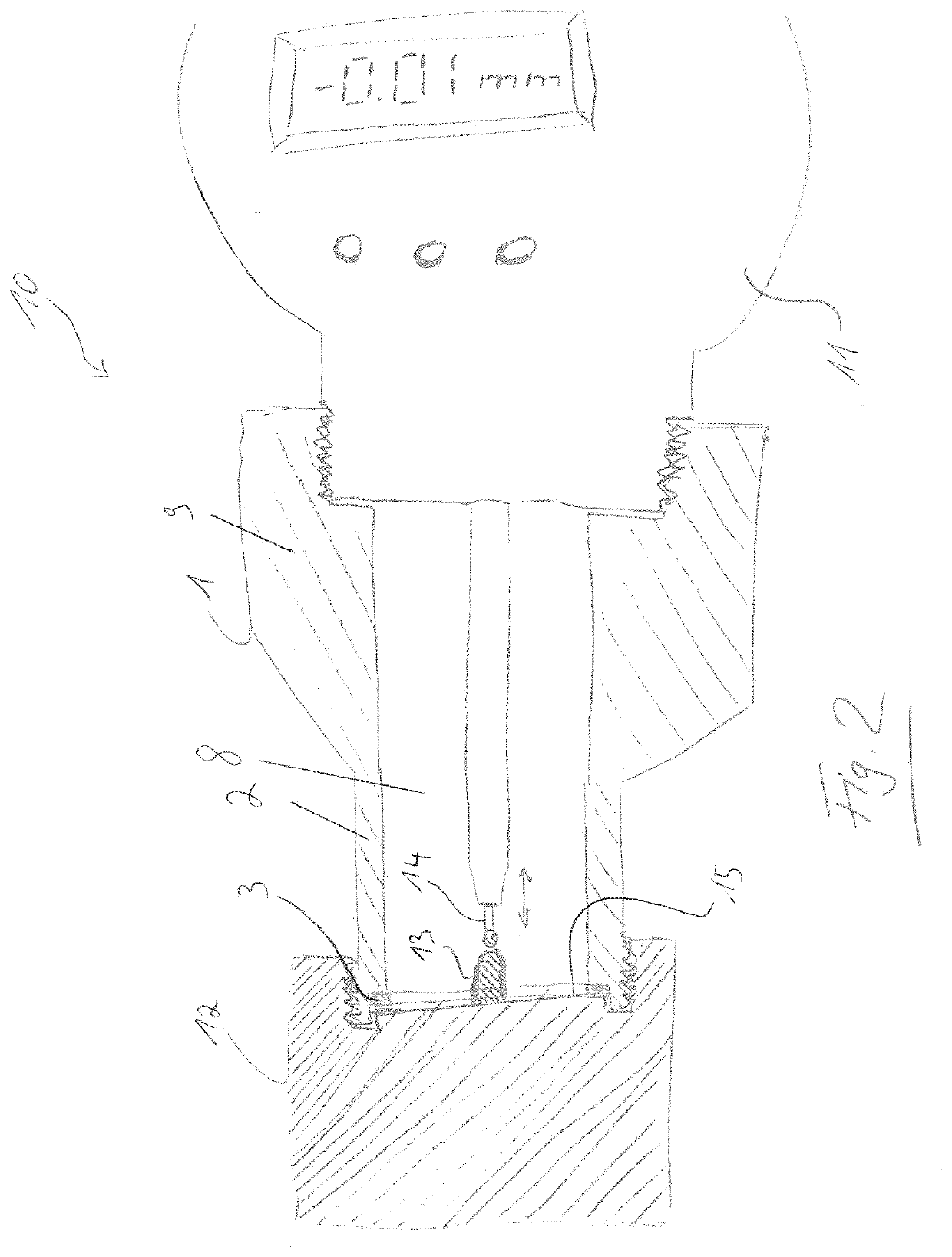 Contact element adapted for connection with or within a terminal measuring device, and terminal measuring system