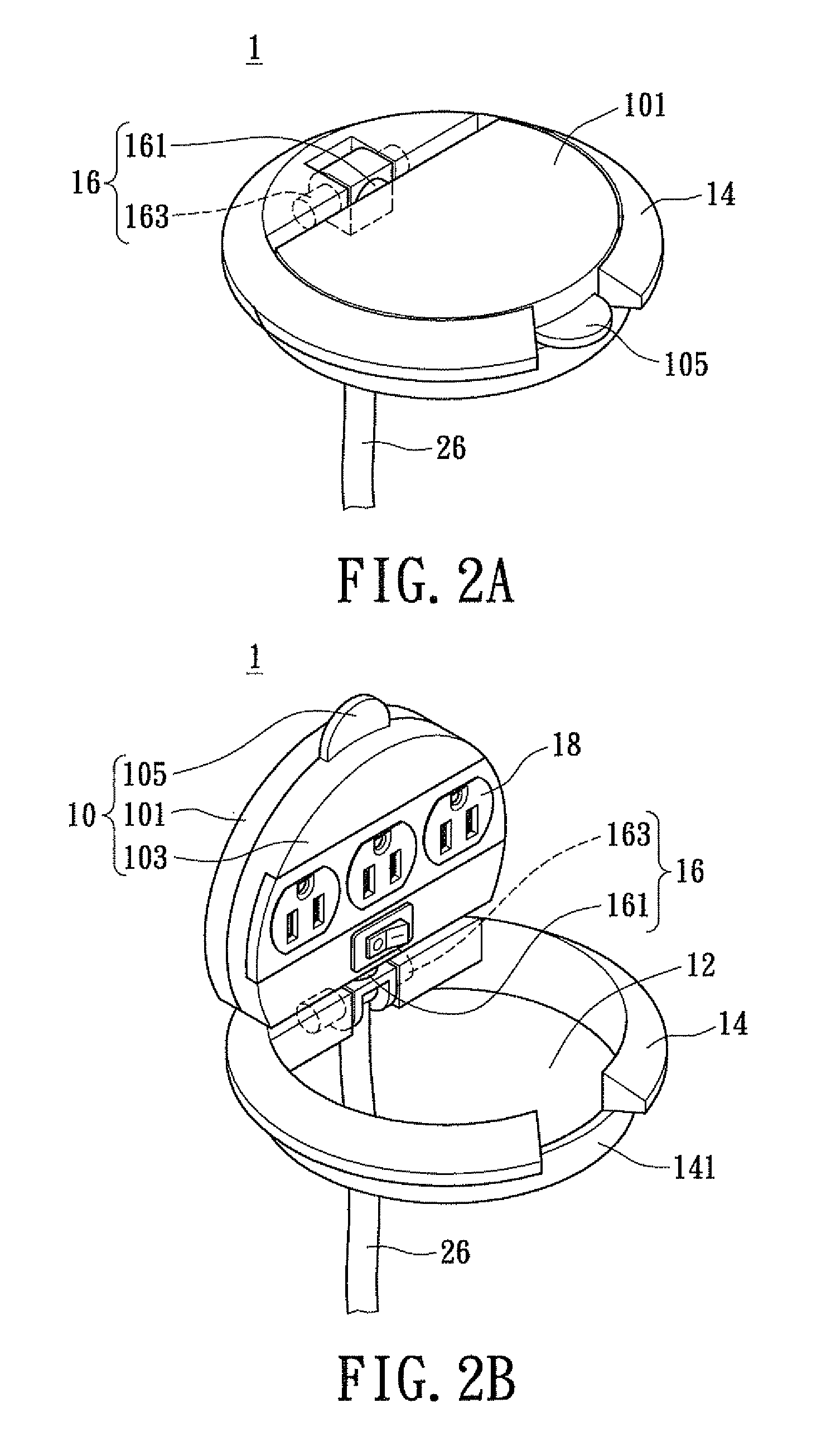 Rotatable and concealable electrical power receptacle