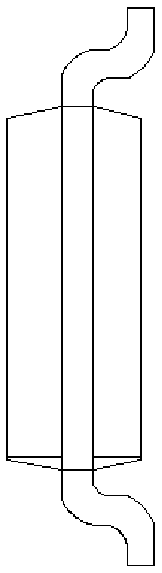 Four-pin integrated circuit packaging structure with heat dissipation