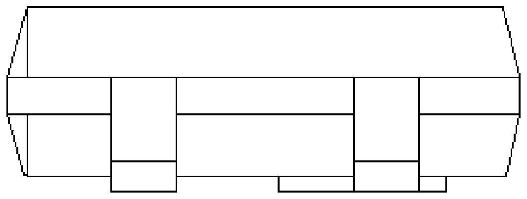 Four-pin integrated circuit packaging structure with heat dissipation