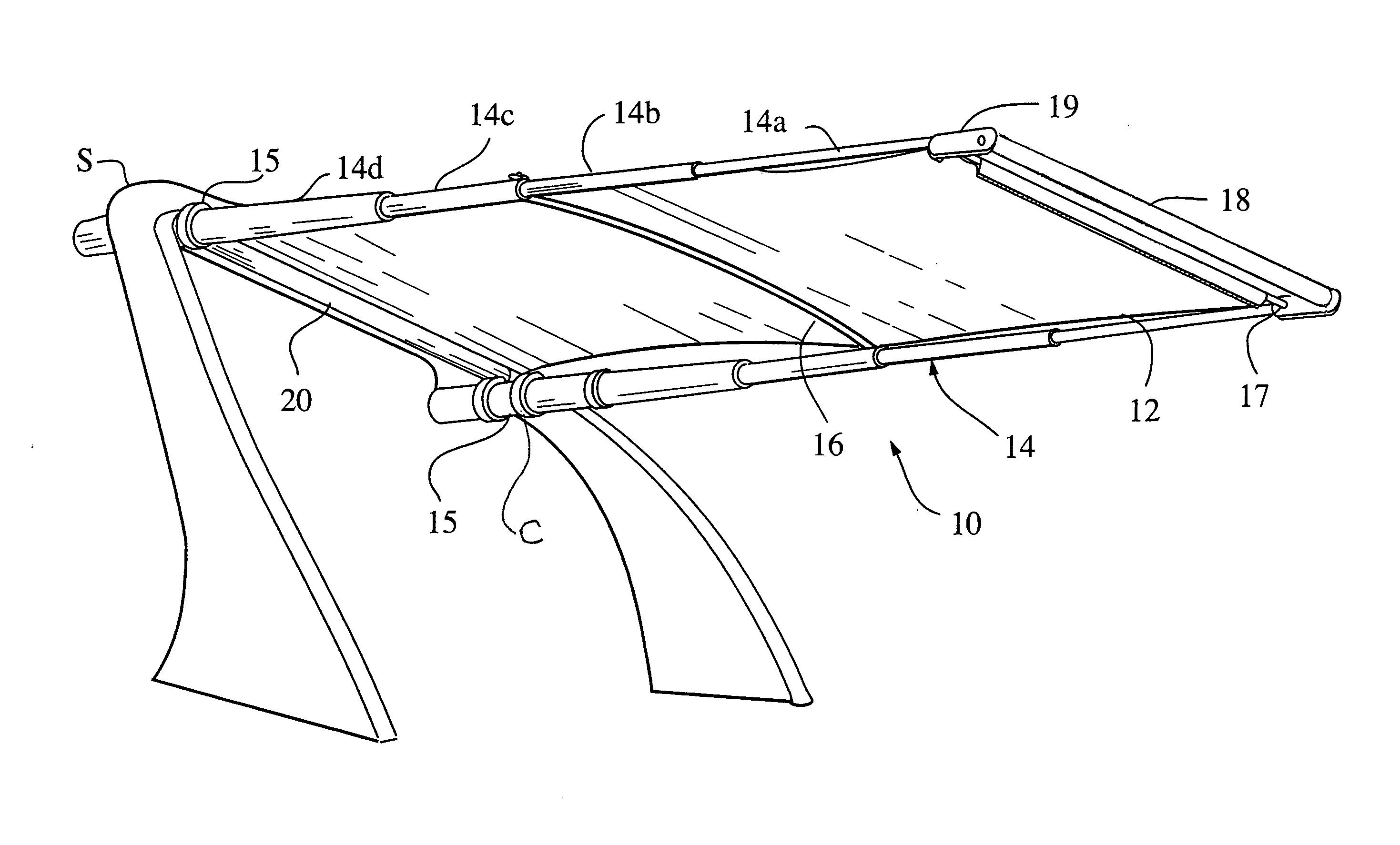 Pullout shade system for boats