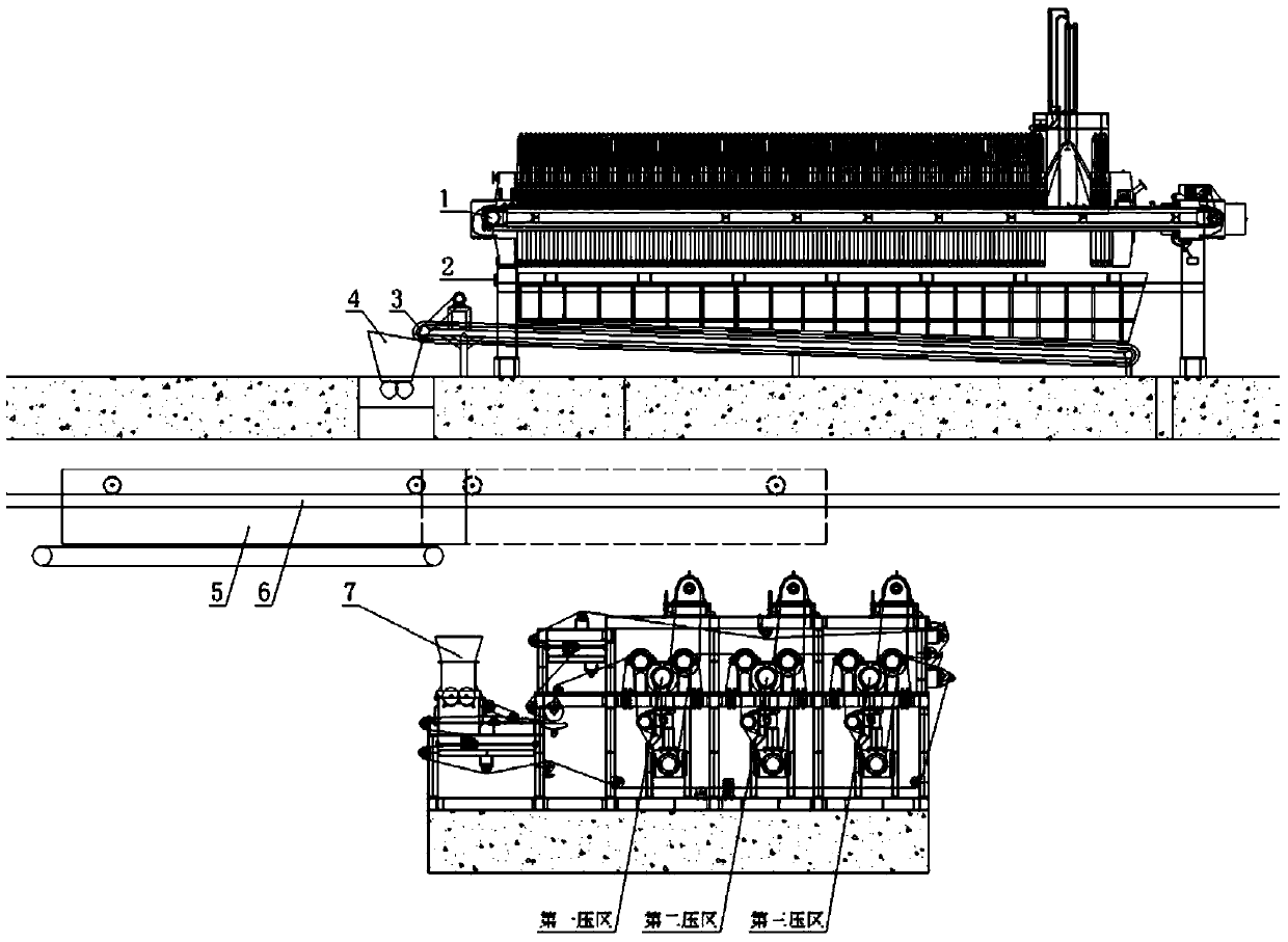 Dehydration method of heterogeneous sludge