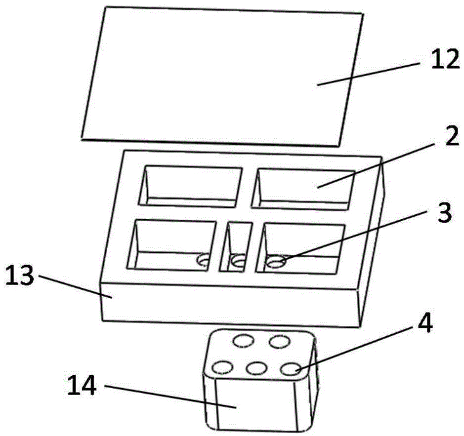 Micro-fluidic chip detecting reaction device with reagent storage function