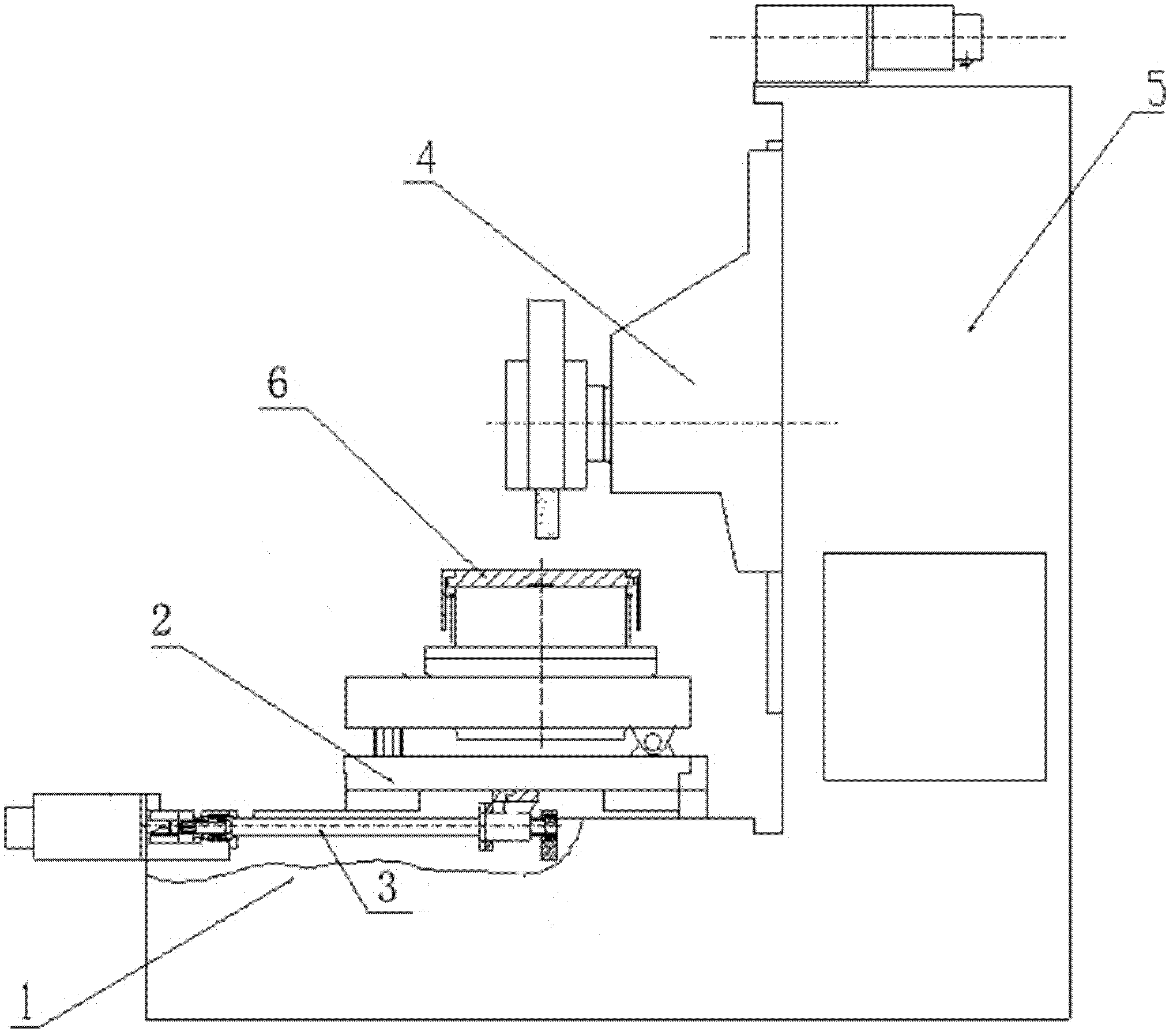 Hydrostatic pressure type numerical controlled surface grinder with horizontal spindle and rotary table