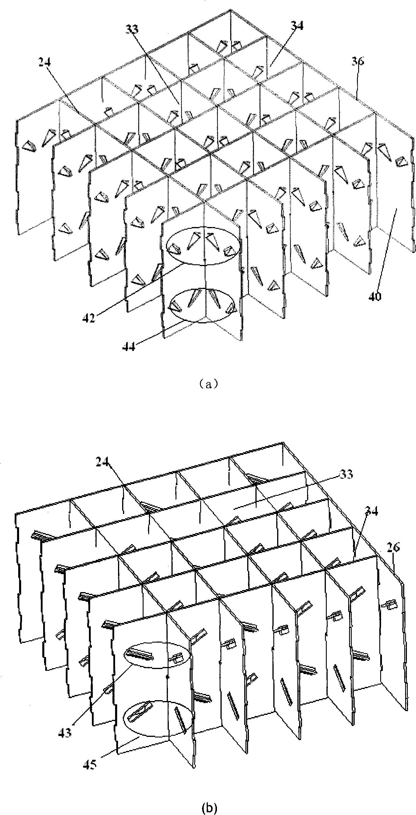 Location grid with long direction eddy generator