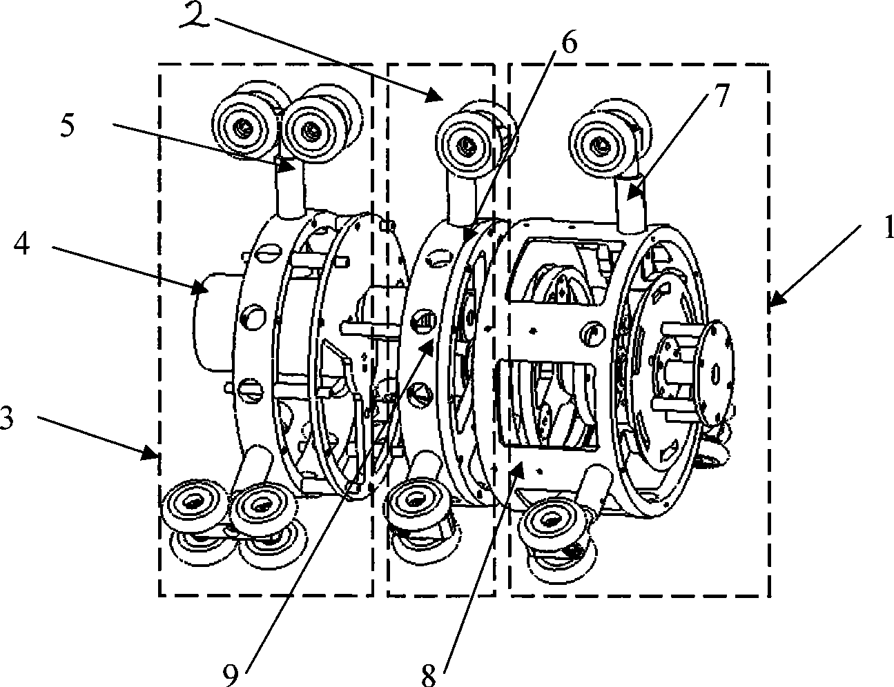 Self-adapting pipe moving mechanism