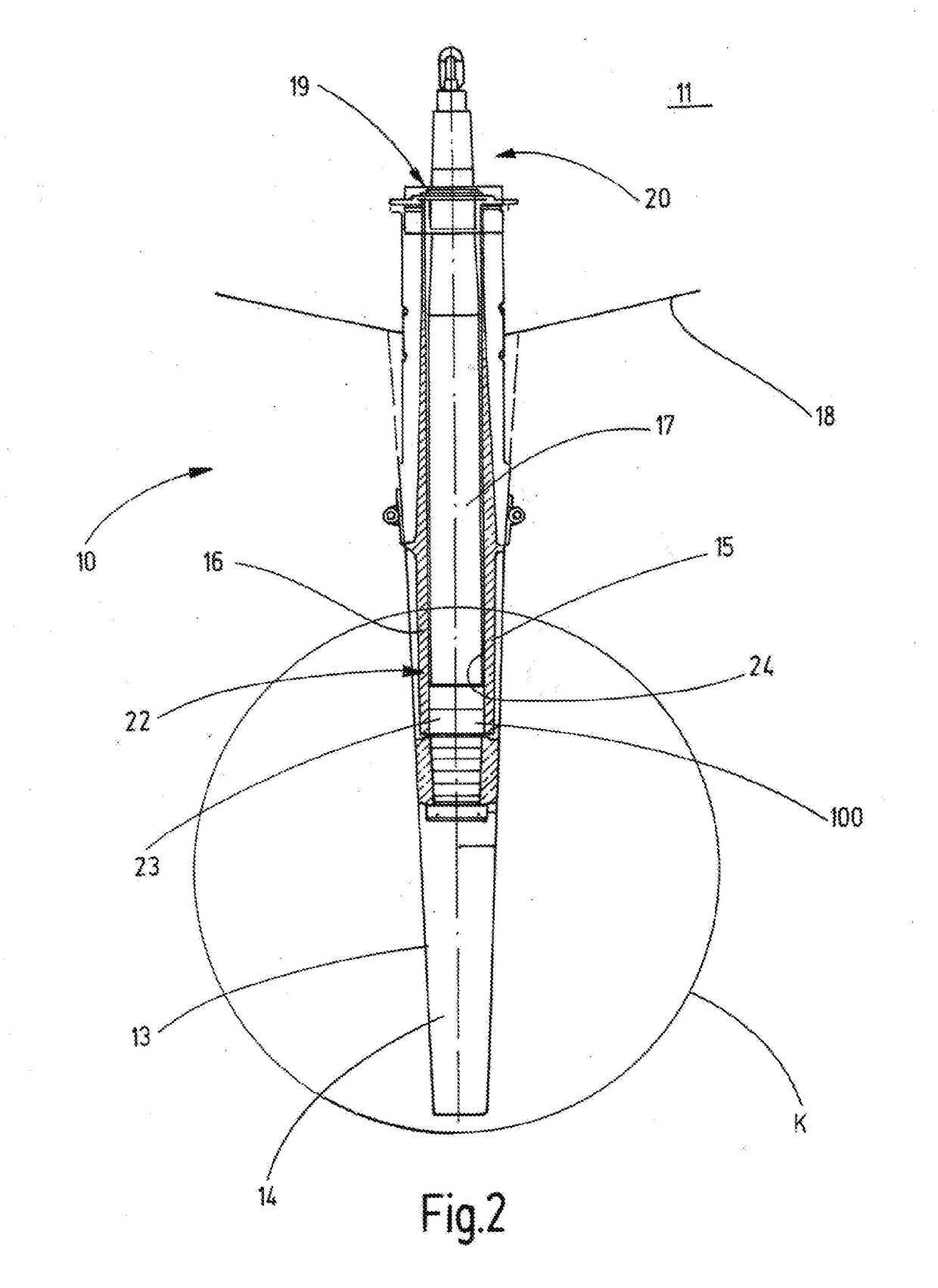 Bearing for supporting a shaft, in particular a rudder shaft, or a rudder blade, electronic bearing clearance measuring device, rudder comprising a bearing for supporting a shaft or a rudder blade, and method for measuring wear of a bearing for supporting a shaft or a rudder blade