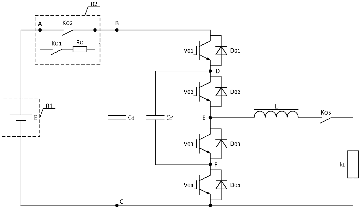 Flying capacitor charging device and flying capacitor three-level chopper circuit