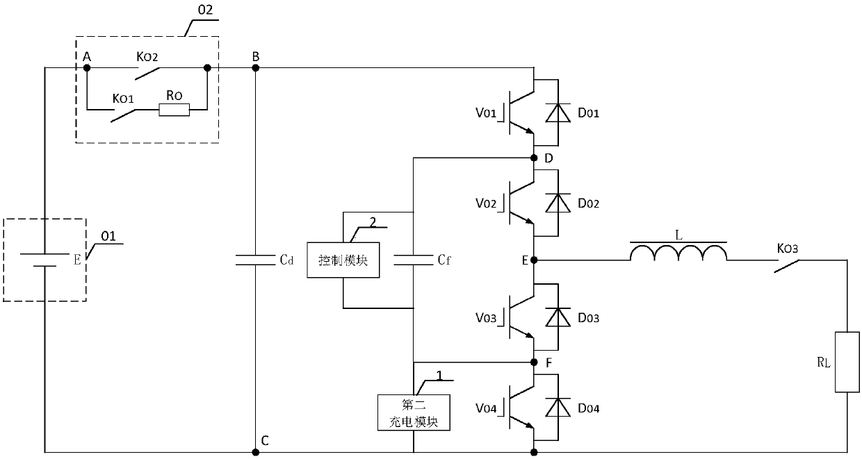 Flying capacitor charging device and flying capacitor three-level chopper circuit