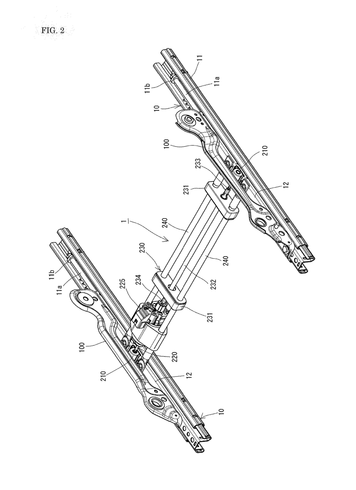 Power seat sliding device and vehicle seat