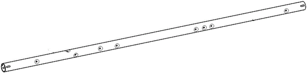 Machining technology method of hole in automobile instrument board cross beam