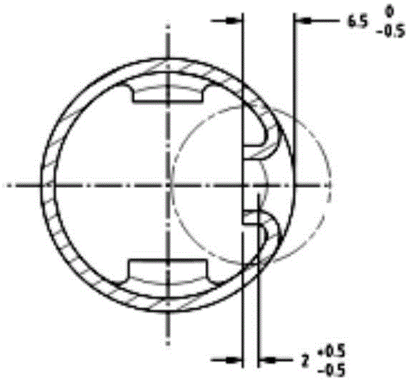 Machining technology method of hole in automobile instrument board cross beam