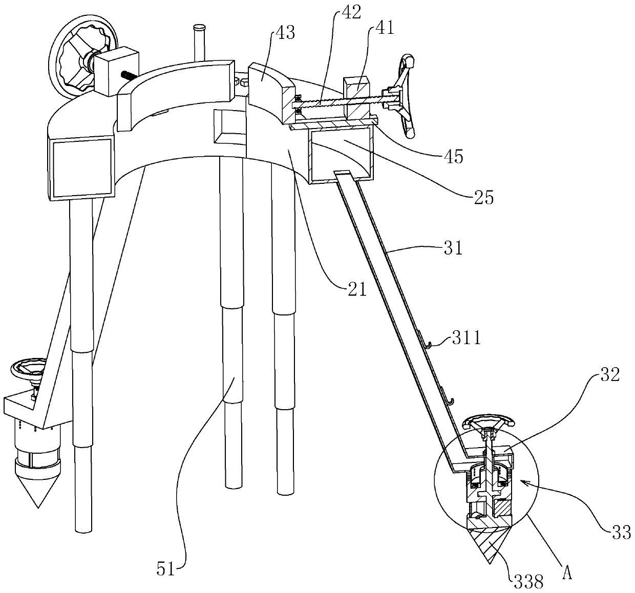 A tree irrigation device for municipal gardens