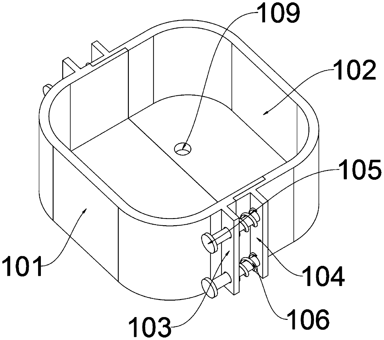 Pear seedling cultivation groove with adjustable space size