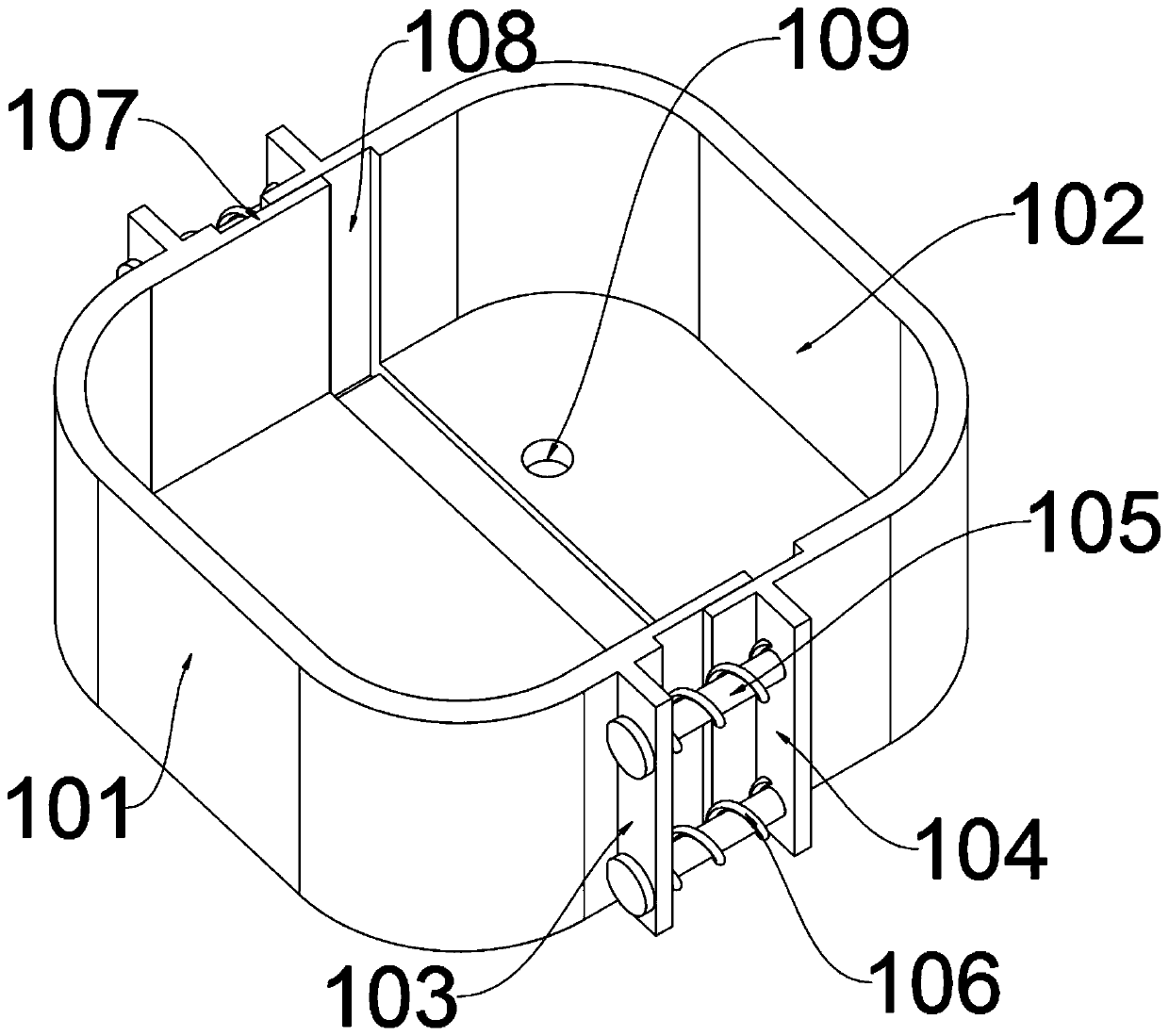 Pear seedling cultivation groove with adjustable space size