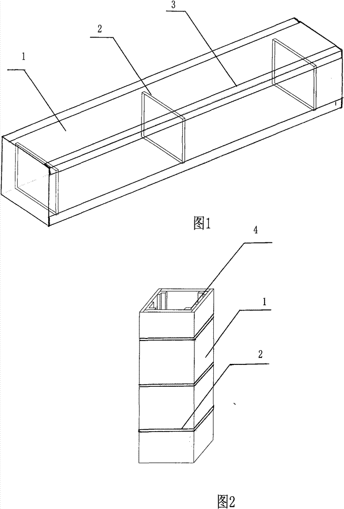 High-strength splicing fireproof exhaust gas flue