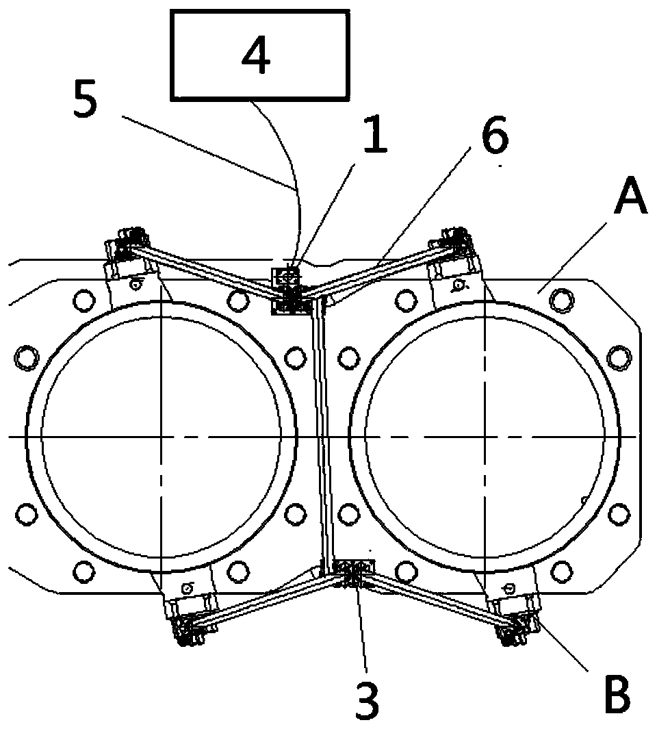 Device and method for testing sealing performance of natural gas hydraulic drive pipeline of diesel engine