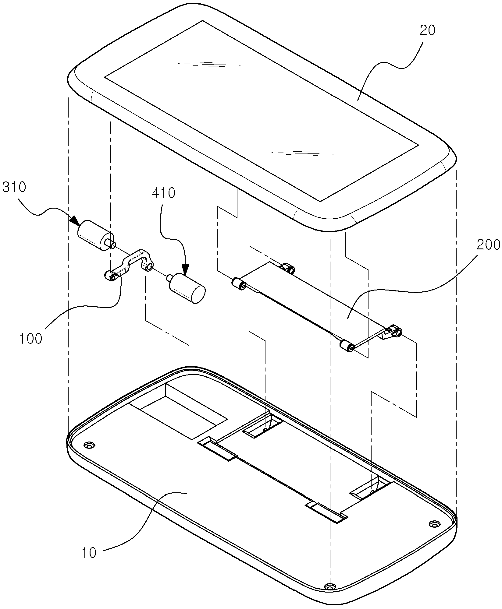 Hinge apparatus for personal mobile terminal