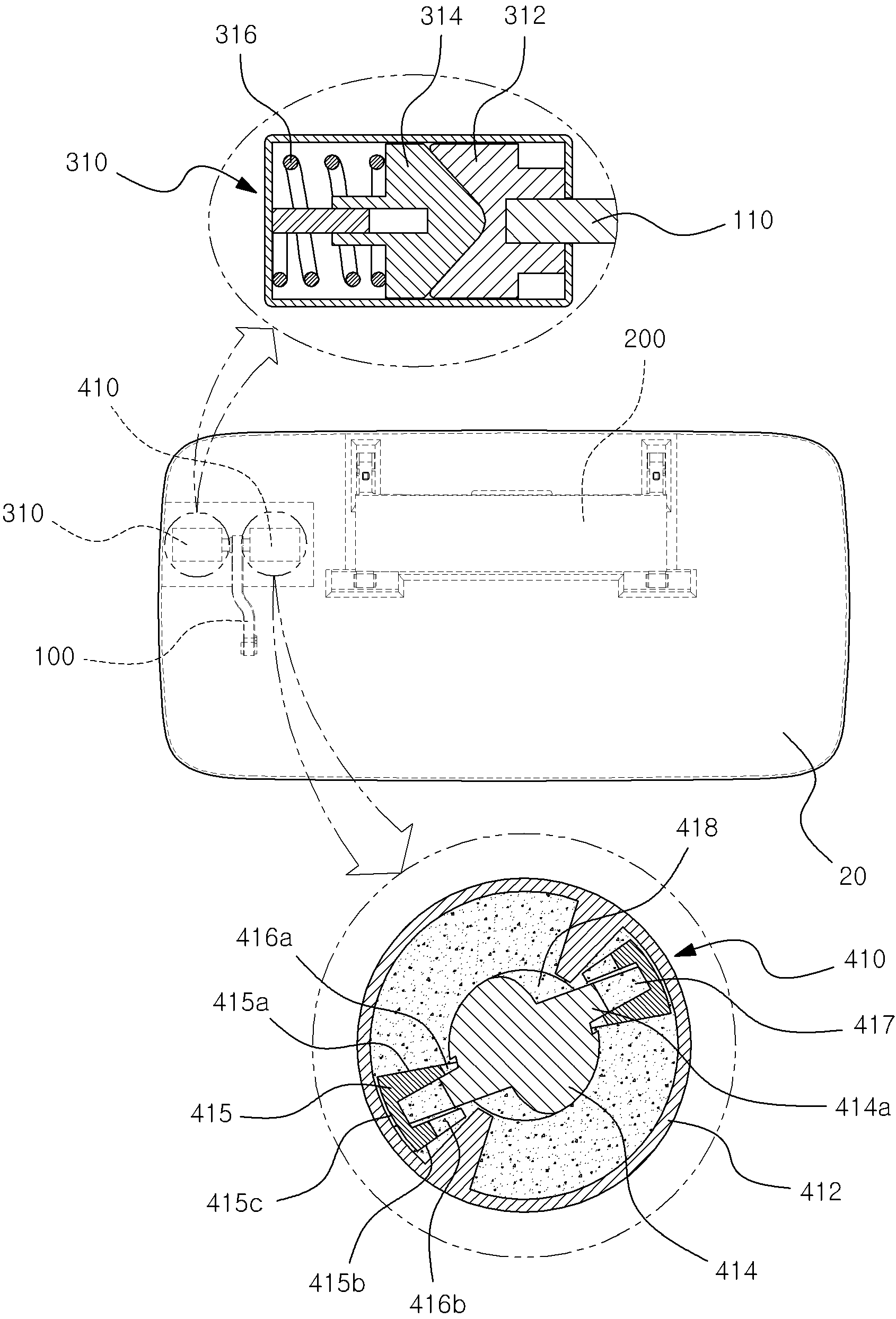 Hinge apparatus for personal mobile terminal