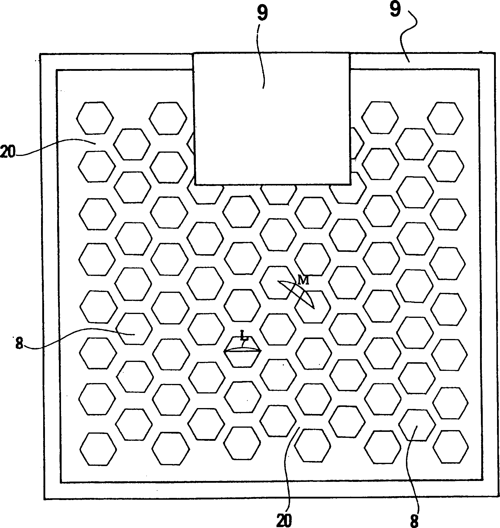 P electrode structure on light exit side of LED