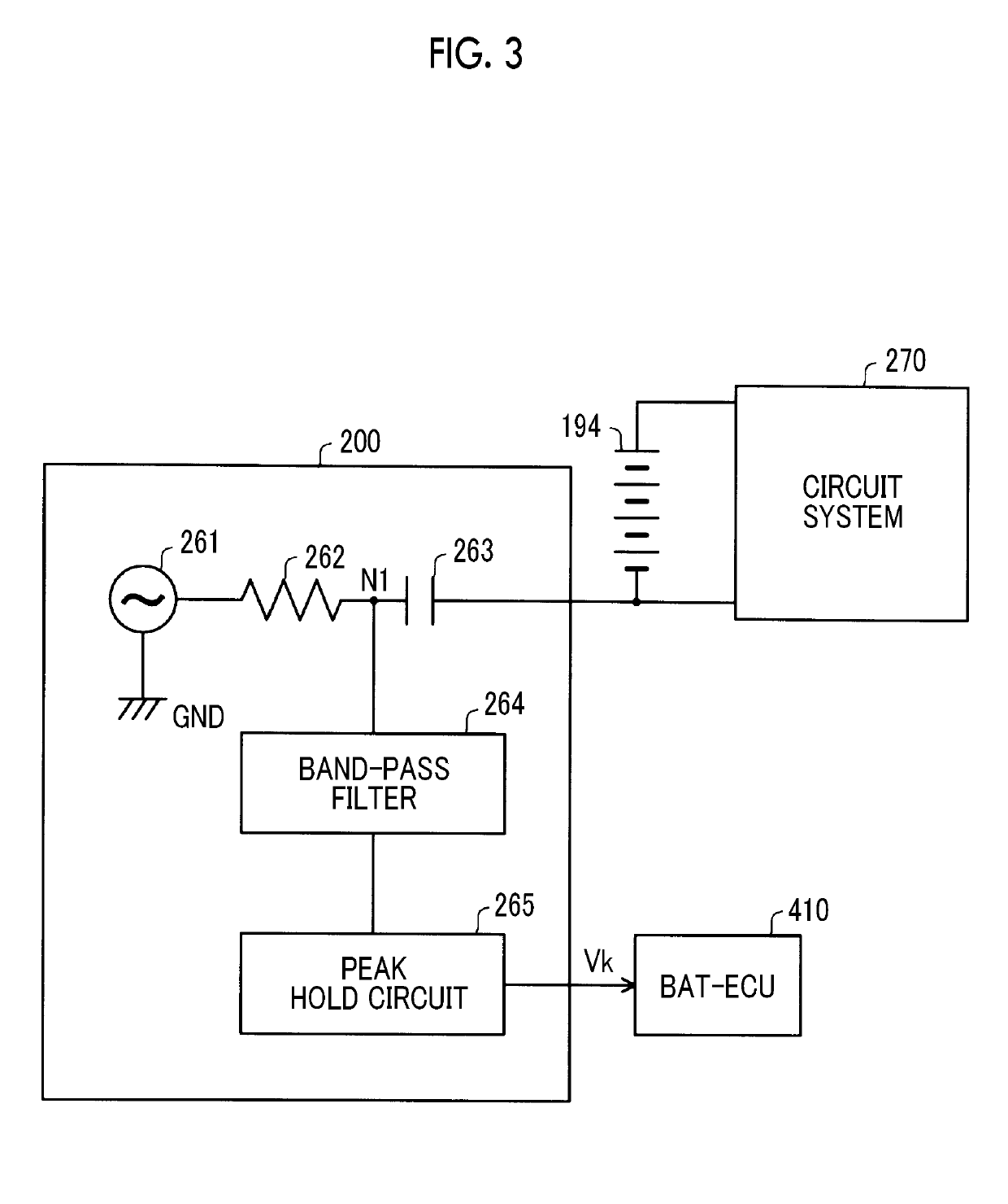 External power feed system and electric leak detection method therefor