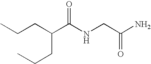 Sustained release formulation of N- (2-propylpentanoyl) glycinamide and related compounds