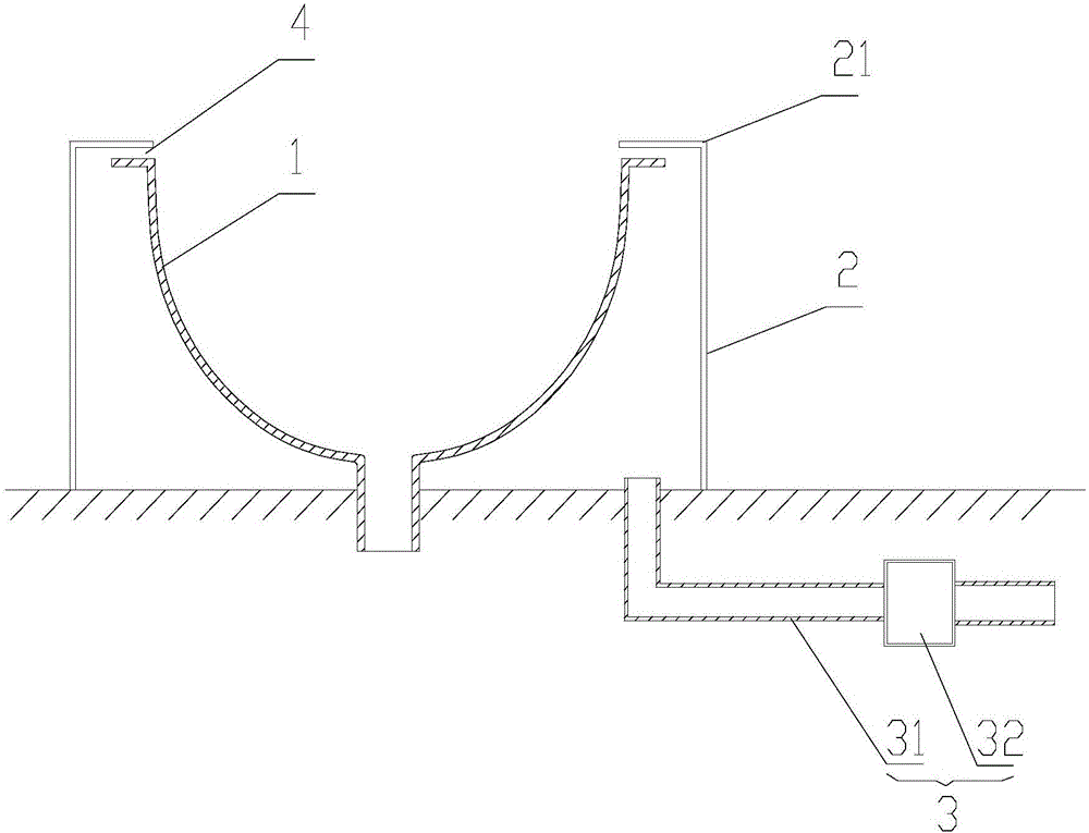 Air drawing type ventilation toilet bowl capable of preventing odor