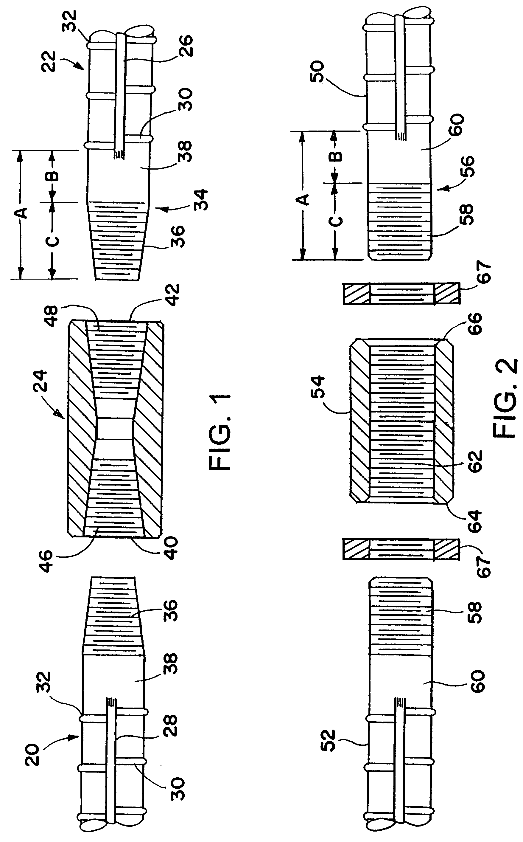 Deformed reinforcing bar splice and method