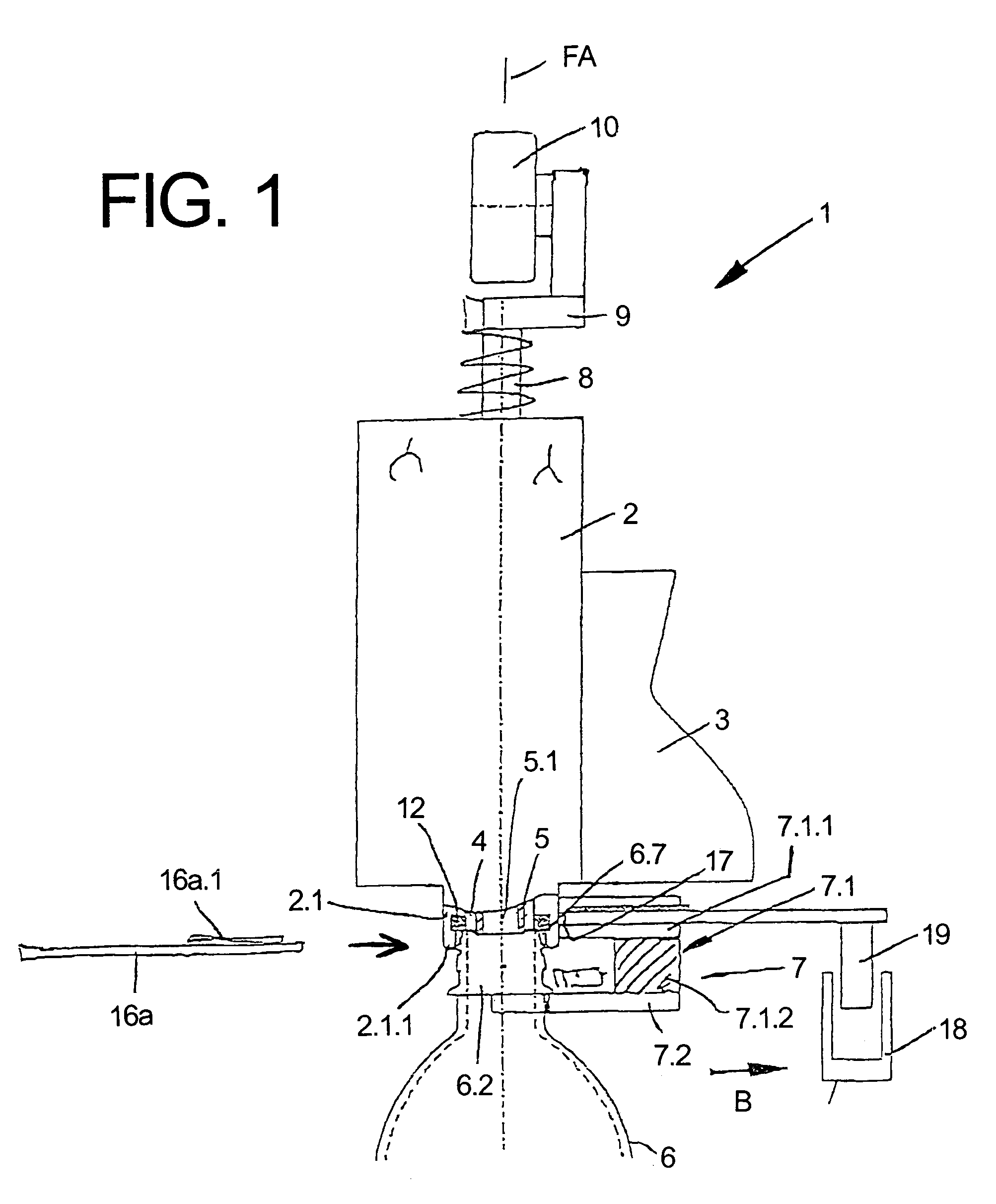 Beverage bottling plant for filling bottles with a liquid beverage, having a filling element and filling machine with such filling elements