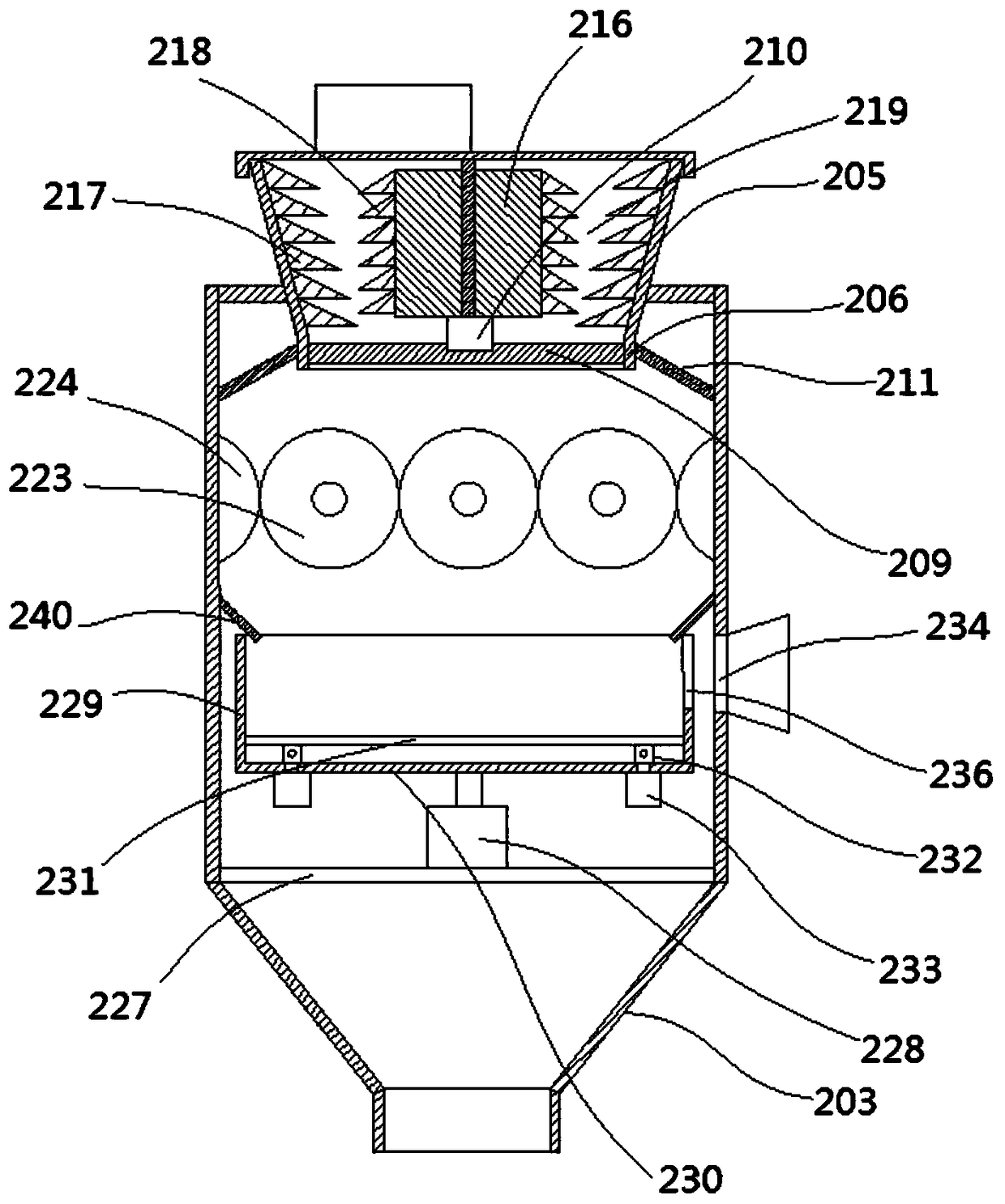 Composite organic fertilizer dust-proof smashing device and control method thereof