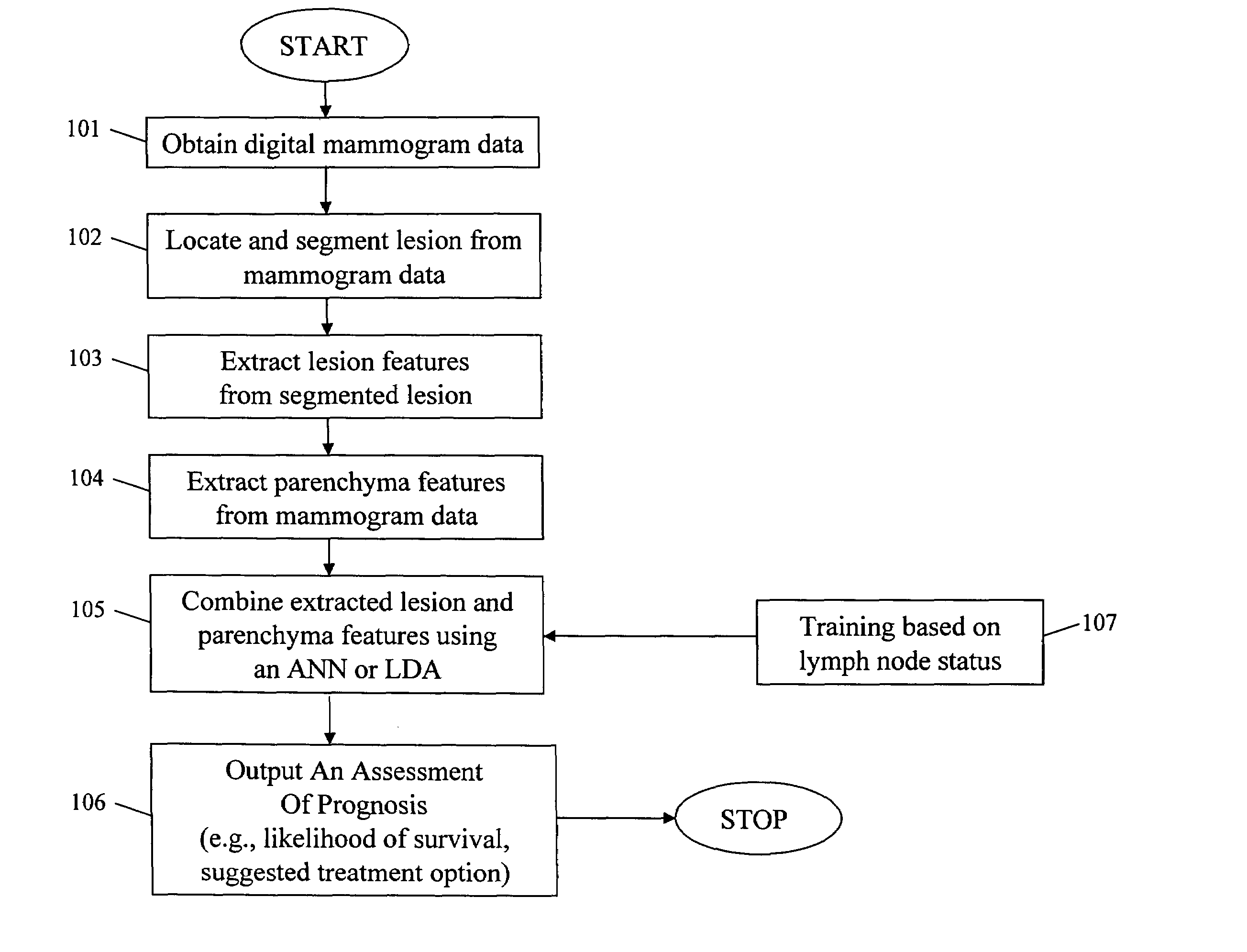 Automated method and system for computerized image analysis for prognosis