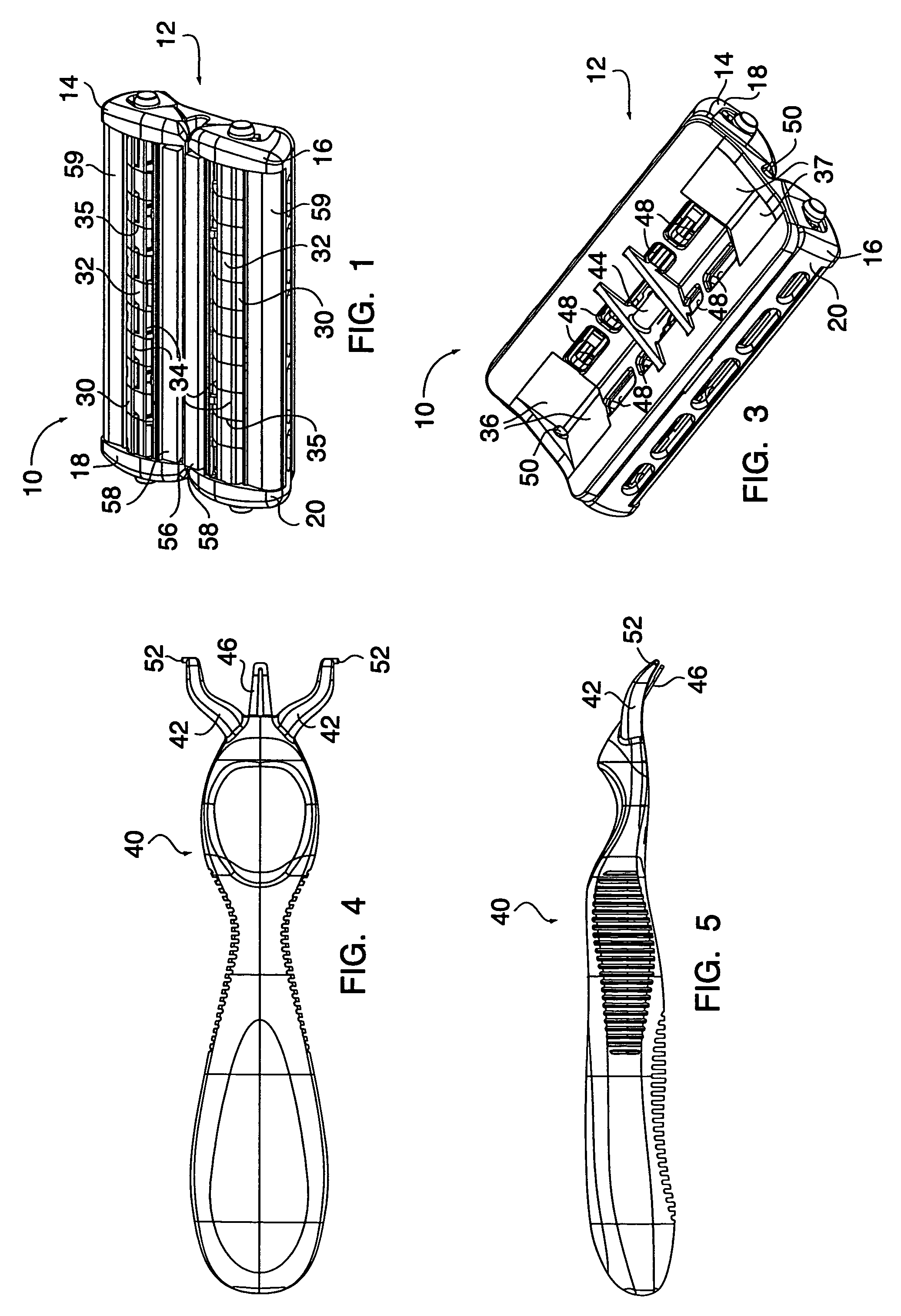 Bidirectional shaving implement