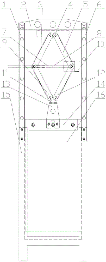 Lifting mechanism for remote control electric gate of salt pond