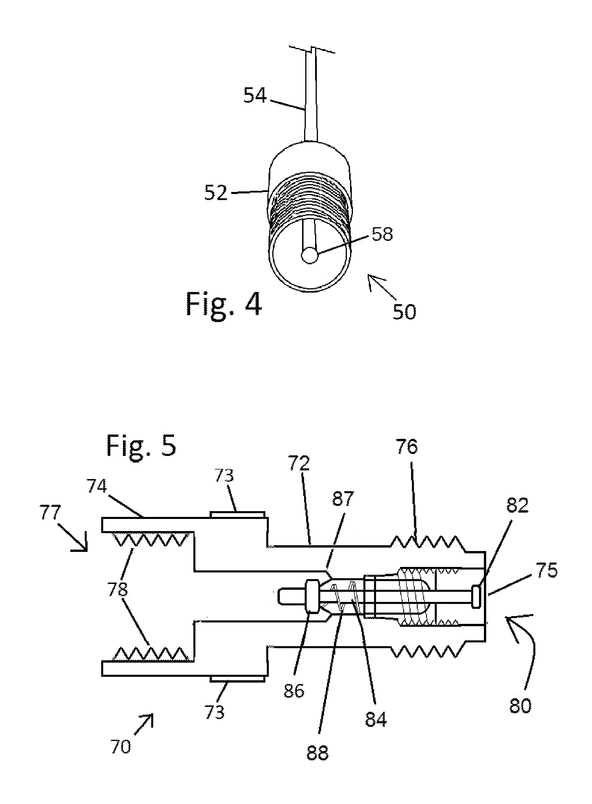 Inflation apparatus having integral check valve