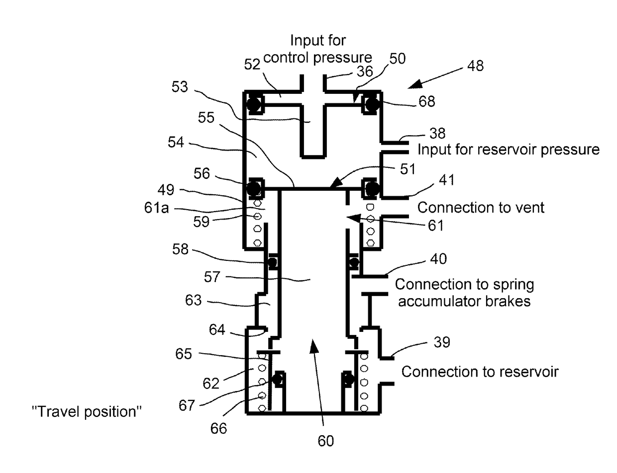 Pneumatic braking system for a trailer vehicle