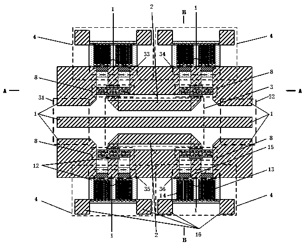 Symmetric thermoelectric MEMS microwave standing wave meter and preparation method thereof