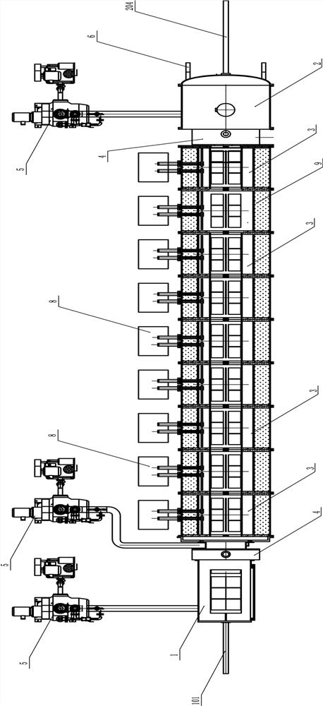 Continuous vacuum sintering furnace