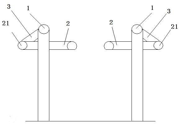 Sow obstetric table structure for preventing piggy from being pressed