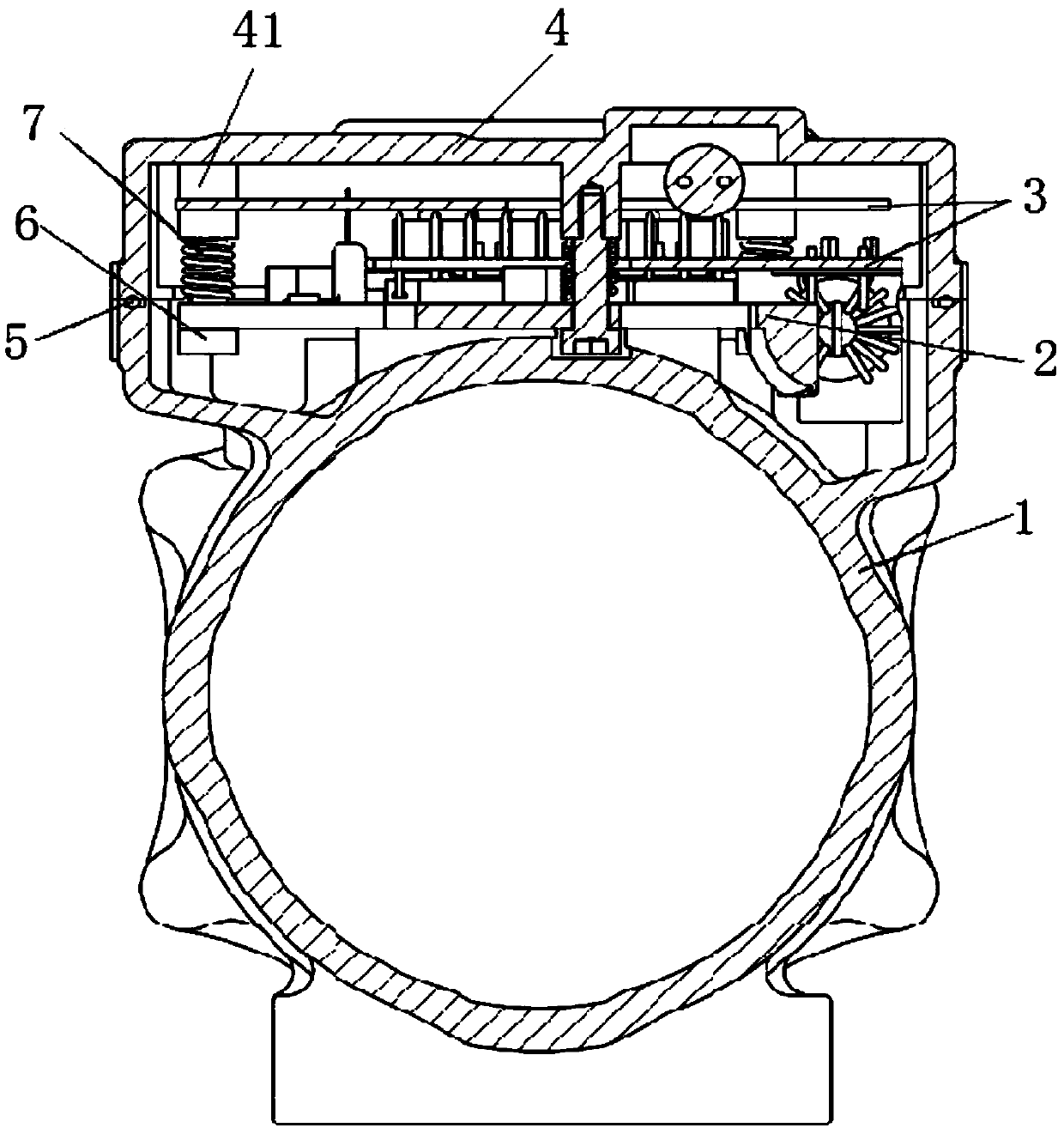 Controller mounting structure for automobile electric power air conditioner scroll compressor