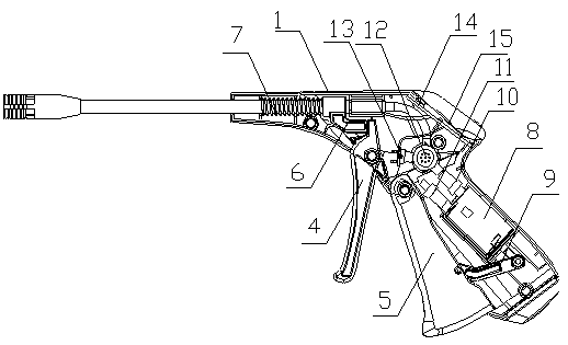 Negative pressure suction hemorrhoid ligation device capable of continuous emission