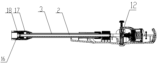 Negative pressure suction hemorrhoid ligation device capable of continuous emission