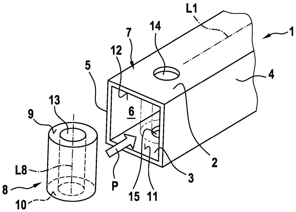 Profiled brace, in particular for motor vehicle