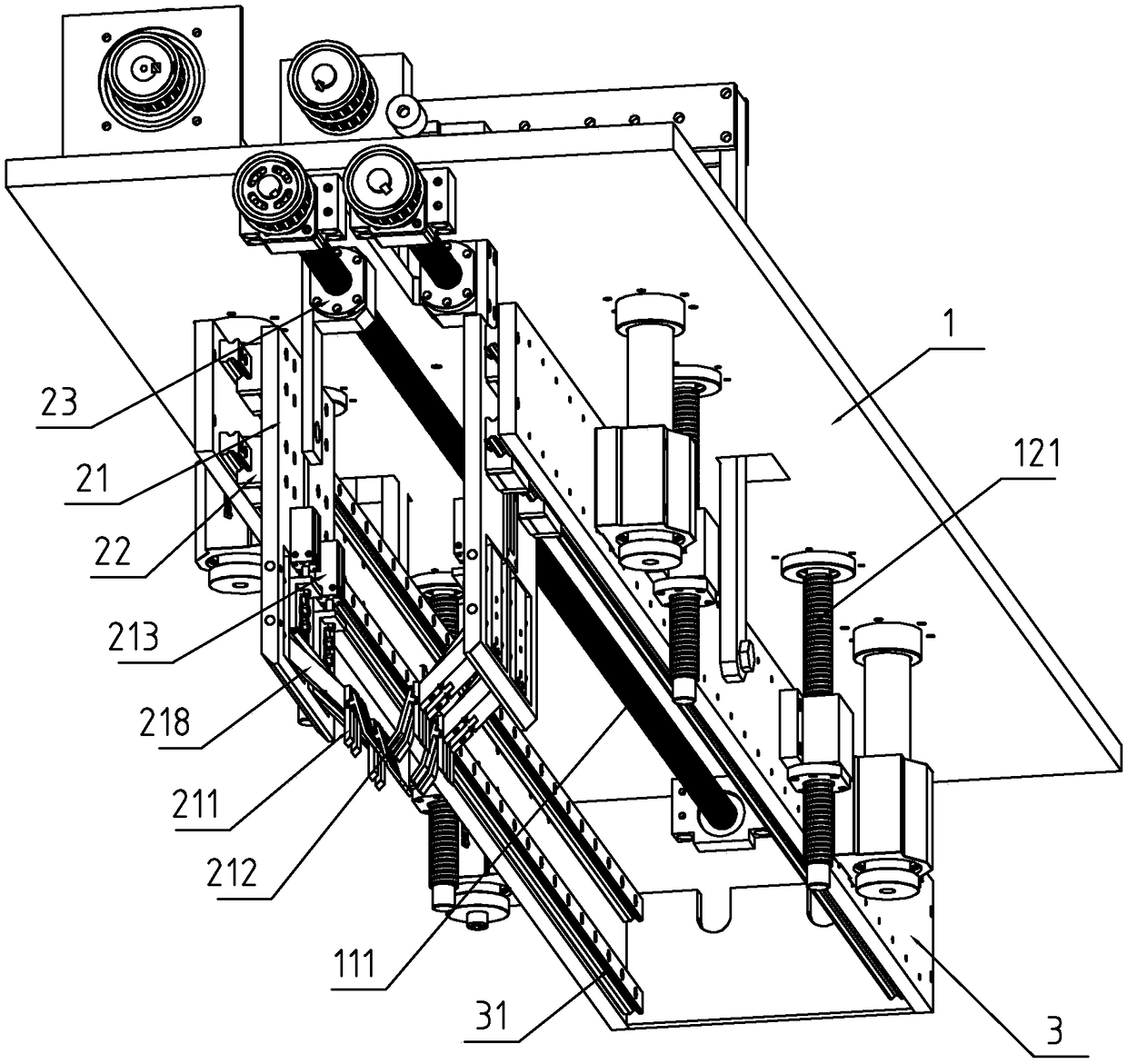 Bag moving device for hand bag rope penetrating machine