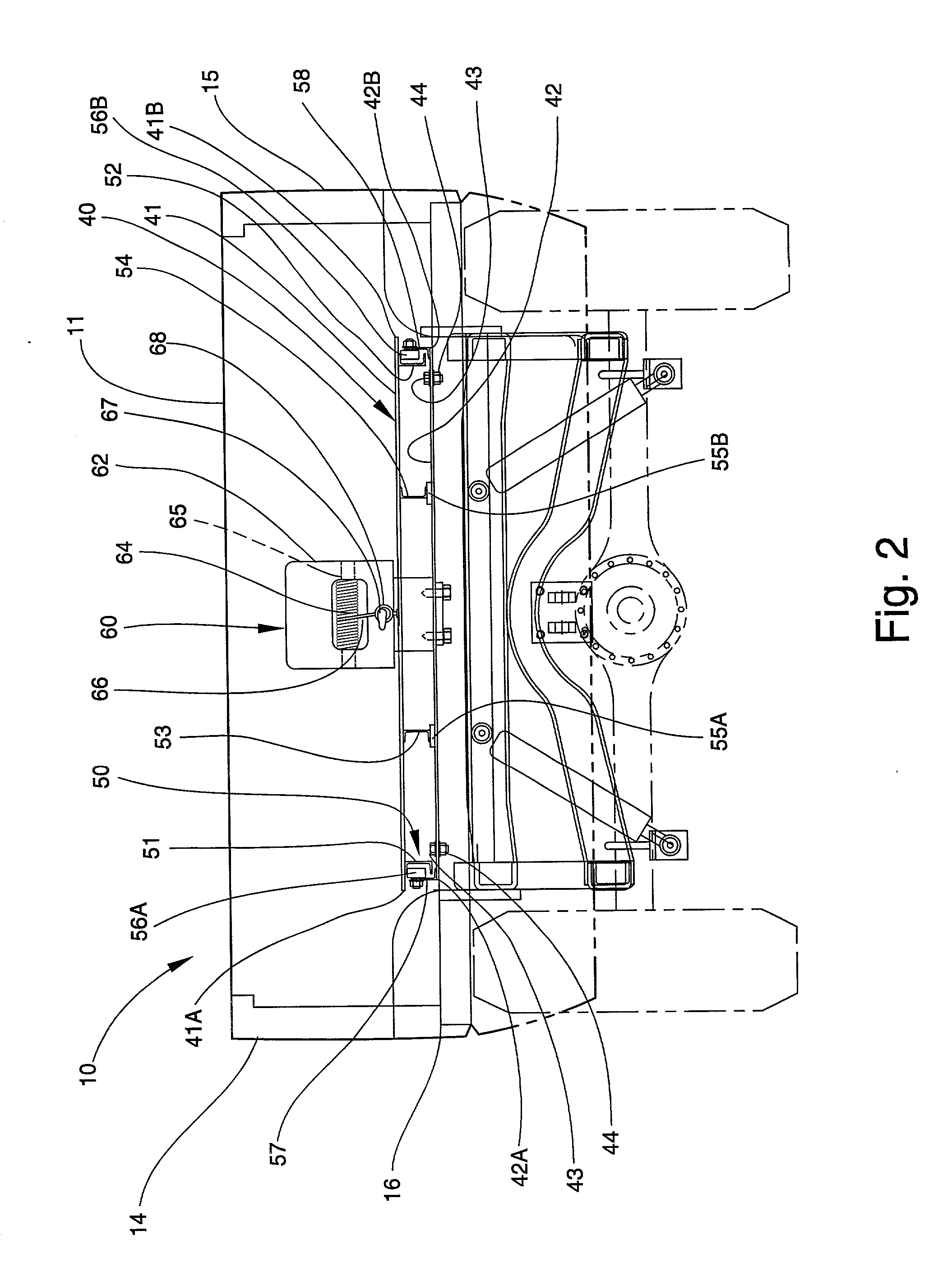 Tiltable cargo box assembly with extension ramp