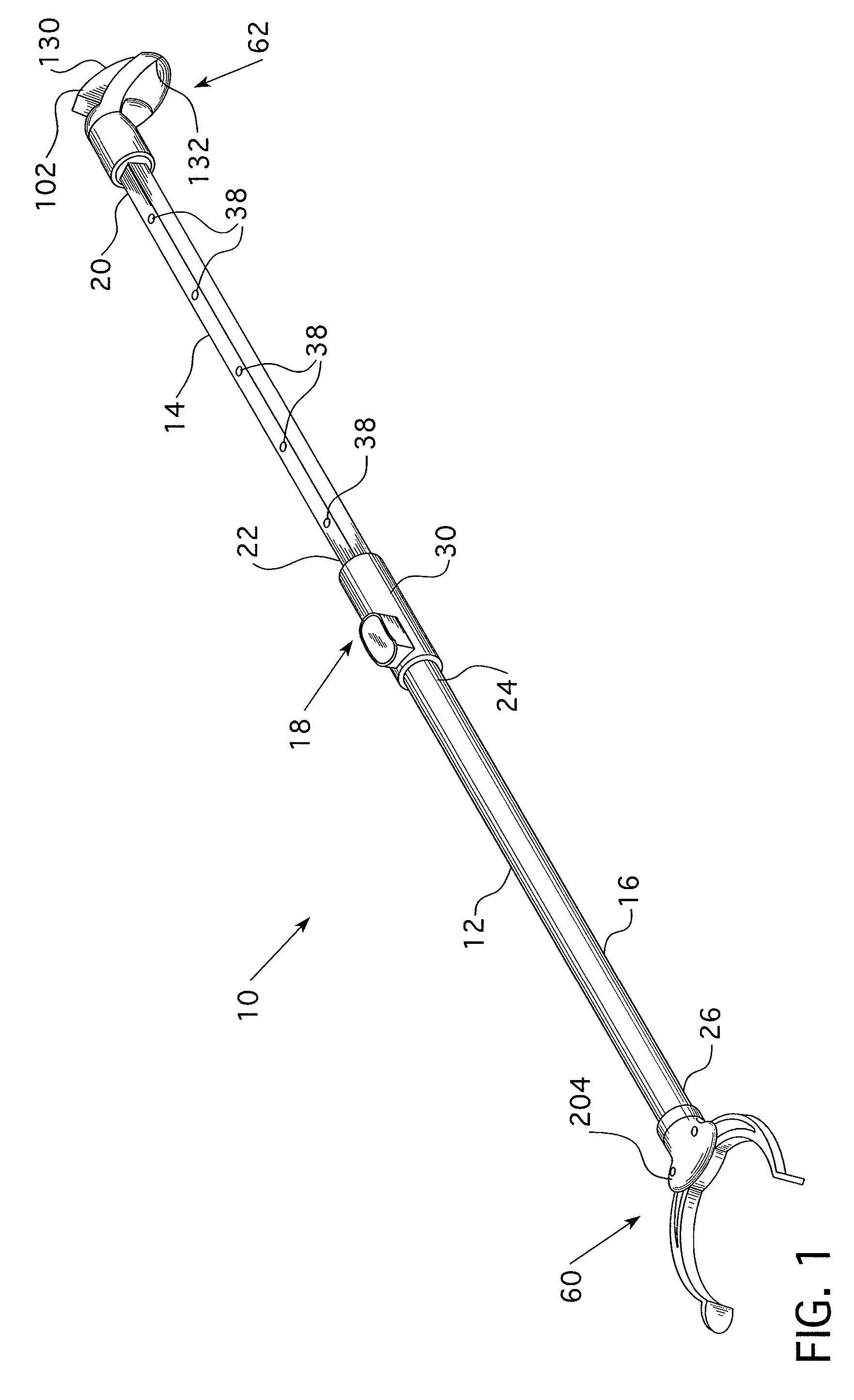 Extendable reaching tool